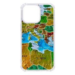 World Map Iphone 13 Pro Tpu Uv Print Case