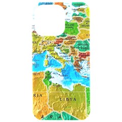 World Map Iphone 15 Pro Max Black Uv Print Pc Hardshell Case by Ket1n9