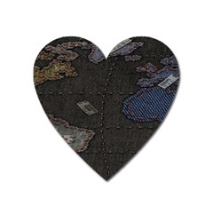 World Map Heart Magnet by Ket1n9