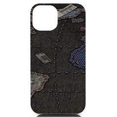 World Map Iphone 14 Black Uv Print Case by Ket1n9