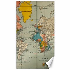 Vintage World Map Canvas 40  X 72  by Ket1n9