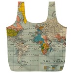 Vintage World Map Full Print Recycle Bag (XXXL) Front