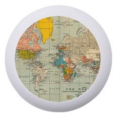 Vintage World Map Dento Box With Mirror