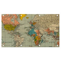 Vintage World Map Banner And Sign 7  X 4  by Ket1n9