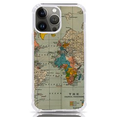 Vintage World Map Iphone 13 Pro Max Tpu Uv Print Case by Ket1n9