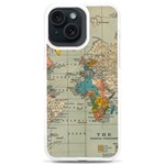 Vintage World Map iPhone 15 Plus TPU UV Print Case Front