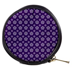 White Pentacle And Purple Pattern Mini Makeup Bag by cheekywitch