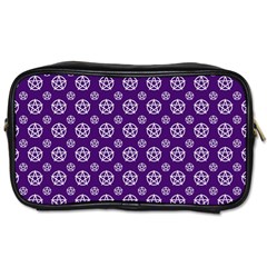 White Pentacle And Purple Pattern Toiletries Bag (one Side) by cheekywitch