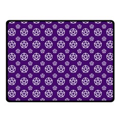 White Pentacle And Purple Pattern Fleece Blanket (small) by cheekywitch