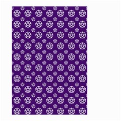 White Pentacle And Purple Pattern Small Garden Flag (two Sides) by cheekywitch