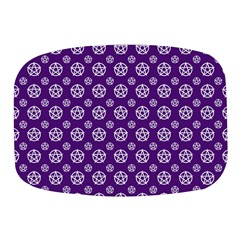 White Pentacle And Purple Pattern Mini Square Pill Box by cheekywitch