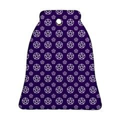 White Pentacle And Purple Pattern Ornament (bell)