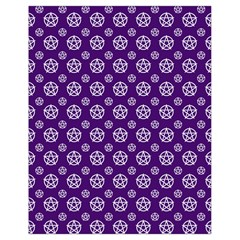 White Pentacle And Purple Pattern Drawstring Bag (small) by cheekywitch