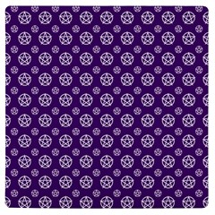 White Pentacle And Purple Pattern Uv Print Square Tile Coaster  by cheekywitch