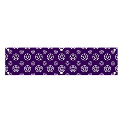 White Pentacle And Purple Pattern Banner And Sign 4  X 1  by cheekywitch