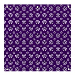 White Pentacle And Purple Pattern Banner And Sign 4  X 4  by cheekywitch