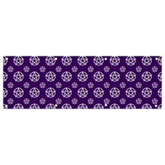 White Pentacle And Purple Pattern Banner And Sign 9  X 3  by cheekywitch