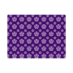 White Pentacle And Purple Pattern Premium Plush Fleece Blanket (mini) by cheekywitch