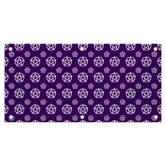 White Pentacle And Purple Pattern Banner And Sign 6  X 3  by cheekywitch