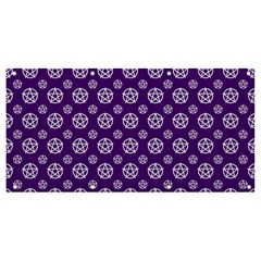 White Pentacle And Purple Pattern Banner And Sign 8  X 4  by cheekywitch