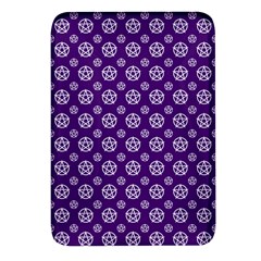 White Pentacle And Purple Pattern Rectangular Glass Fridge Magnet (4 Pack) by cheekywitch