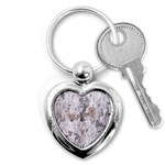 Cracked Marble Symphony Pattern Design Key Chain (Heart) Front