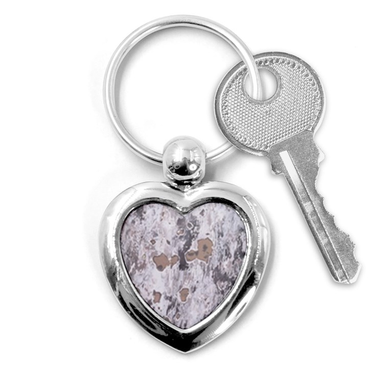 Cracked Marble Symphony Pattern Design Key Chain (Heart)