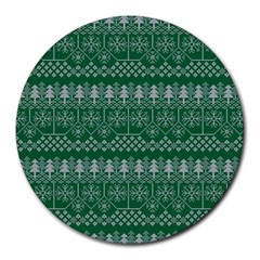 Christmas Knit Digital Round Mousepad