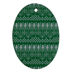 Christmas Knit Digital Ornament (oval)