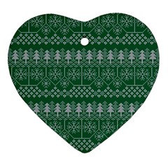 Christmas Knit Digital Ornament (heart)