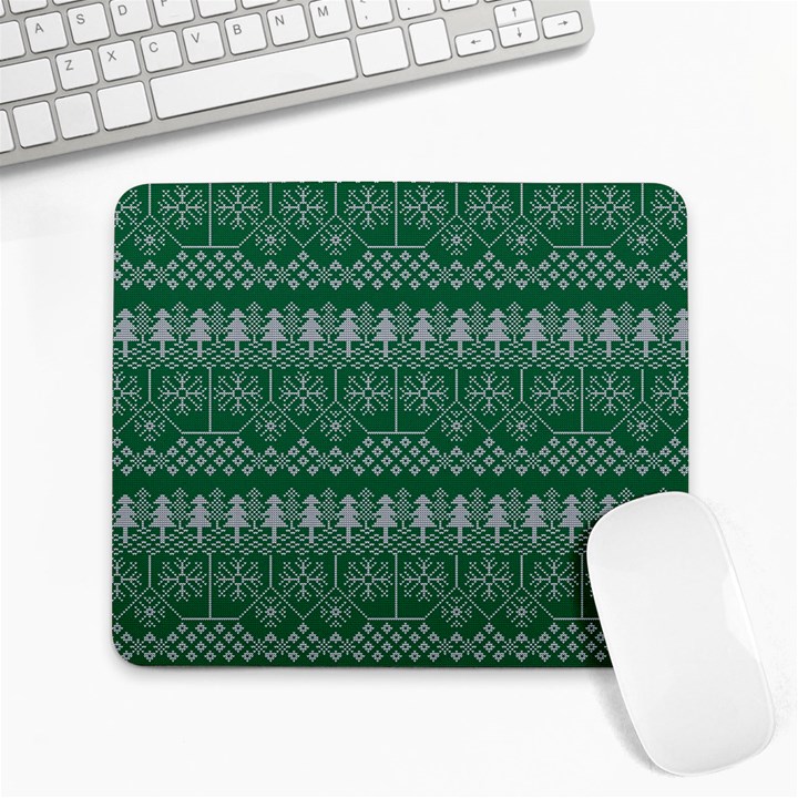 Christmas Knit Digital Large Mousepad