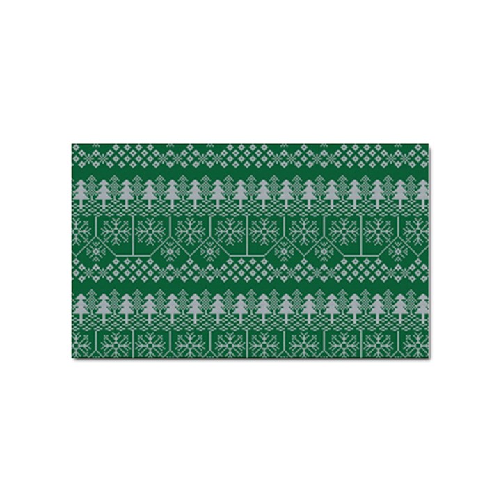 Christmas Knit Digital Sticker Rectangular (10 pack)