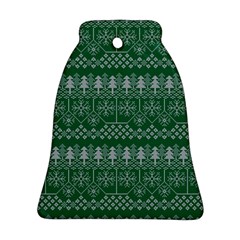 Christmas Knit Digital Bell Ornament (two Sides)