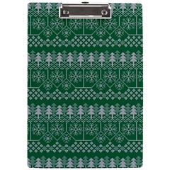 Christmas Knit Digital A4 Acrylic Clipboard