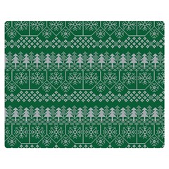 Christmas Knit Digital Premium Plush Fleece Blanket (medium) by Mariart