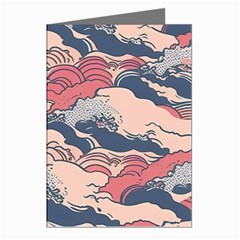 Waves Ocean Sea Water Pattern Rough Seas Digital Art Nature Nautical Greeting Cards (pkg Of 8)