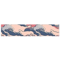 Waves Ocean Sea Water Pattern Rough Seas Digital Art Nature Nautical Small Premium Plush Fleece Scarf