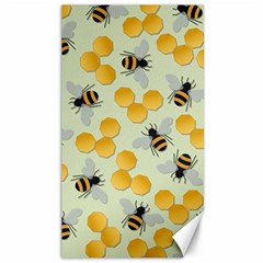 Bees Pattern Honey Bee Bug Honeycomb Honey Beehive Canvas 40  X 72  by Bedest