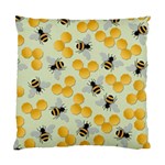 Bees Pattern Honey Bee Bug Honeycomb Honey Beehive Standard Cushion Case (Two Sides) Front