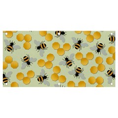 Bees Pattern Honey Bee Bug Honeycomb Honey Beehive Banner And Sign 4  X 2  by Bedest