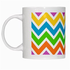 Chevron Pattern Design Texture White Mug by Apen