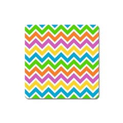 Chevron Pattern Design Texture Square Magnet by Apen