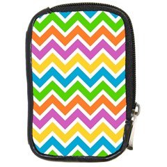 Chevron Pattern Design Texture Compact Camera Leather Case by Apen