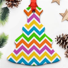 Chevron Pattern Design Texture Ornament (christmas Tree) 