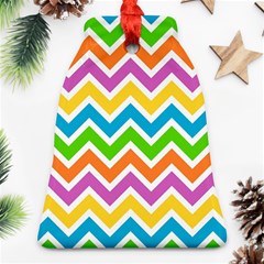 Chevron Pattern Design Texture Bell Ornament (two Sides)