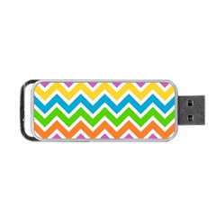 Chevron Pattern Design Texture Portable Usb Flash (one Side) by Apen