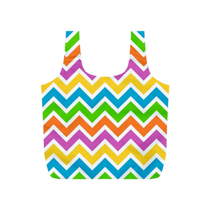 Chevron Pattern Design Texture Full Print Recycle Bag (S)