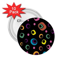 Abstract Background Retro 60s 70s 2 25  Buttons (10 Pack)  by Apen