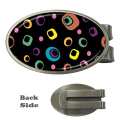 Abstract Background Retro 60s 70s Money Clips (oval)  by Apen