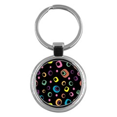 Abstract Background Retro 60s 70s Key Chain (round) by Apen